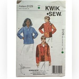 Vintage Y2K, uncut, factory folded Kwik Sew Pattern 3129 XS - Xl